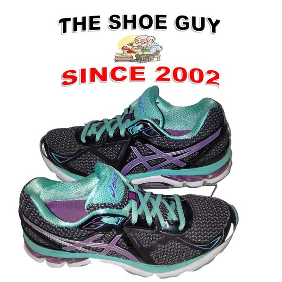 Asics T550N GT2000 Woman's Running Shoe Sz 8 Black Purple Super Clean - Picture 1 of 6